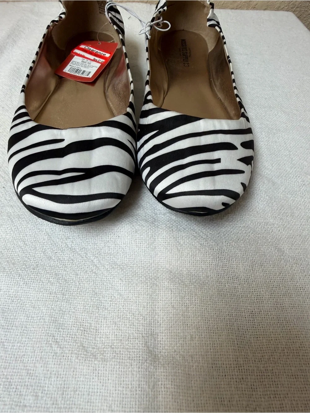 4/$20 Mossimo Supply Co. Zebra-Print Ballet Flats - Black & White